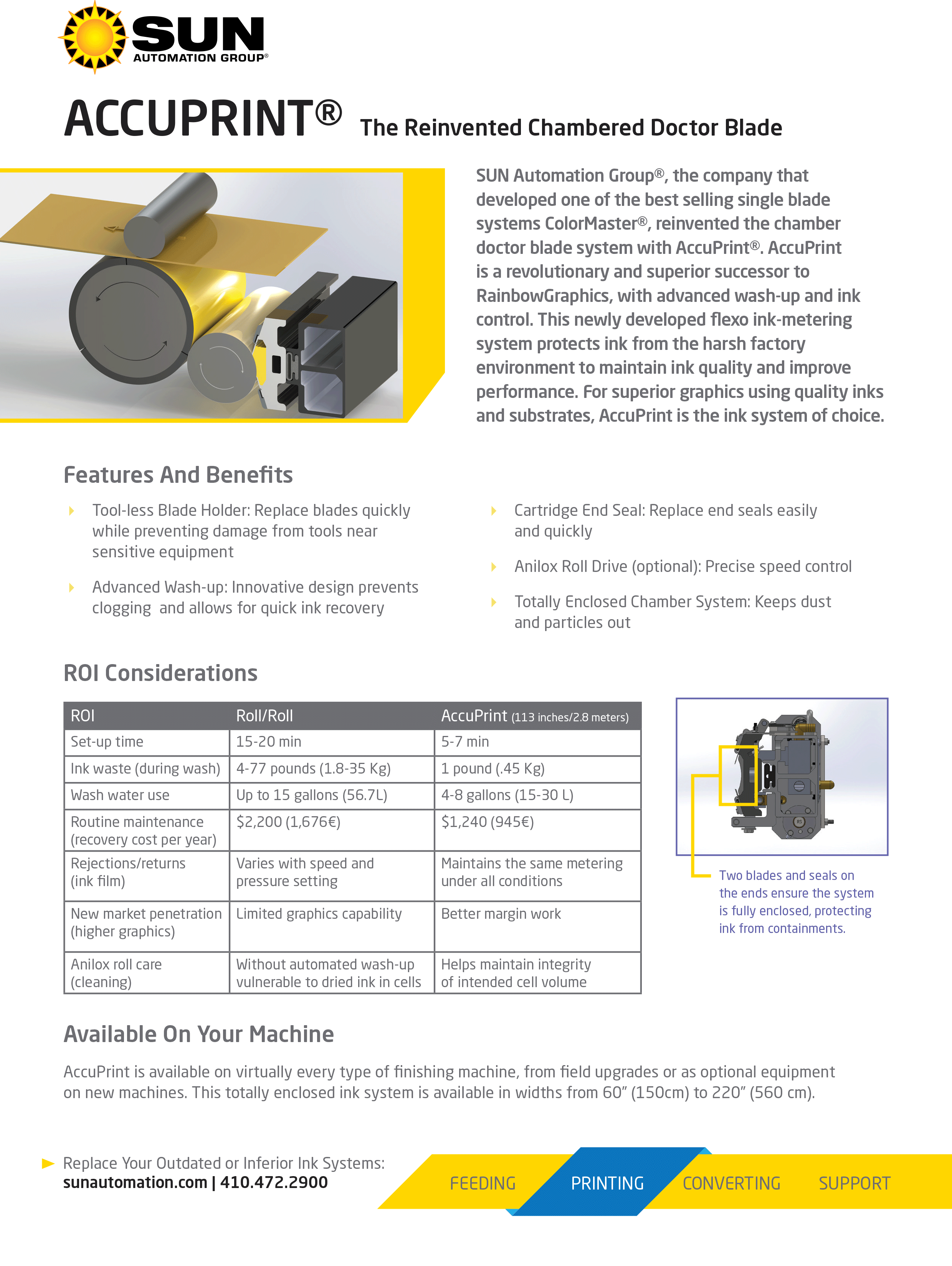 Learn more about Sun Automation’s AccuPrint Dual Chambered Ink System in their brochure. 